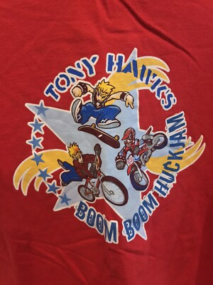 VINTAGE 2003 Tony Hawk Pro Skater Boom Boom Huckjam T-shirt Made