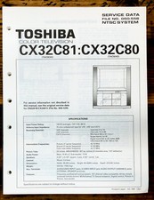 Toshiba CX32C81 CX32C80 TV / Television Service Manual Original 