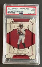 2021 National Treasures Football TOM BRADY Base 9/12 #76 POP 1 PSA 9 Mint