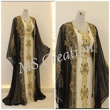 SALE New Moroccan Dubai Kaftans Farasha Abaya Dress Very Fancy Long Gown MS 456