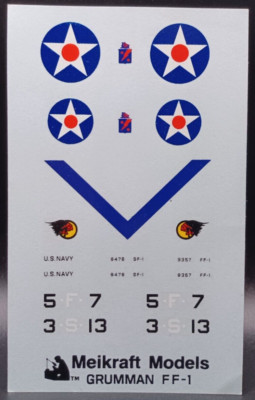 Meikraft Models | No. 1608 | 1:72 Grumman FF-1 Decals