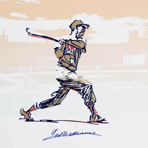 Ted Williams Signed Print (Carlo Beninati ) HC-G 7/38 – COA JSA - Picture 6 of 10