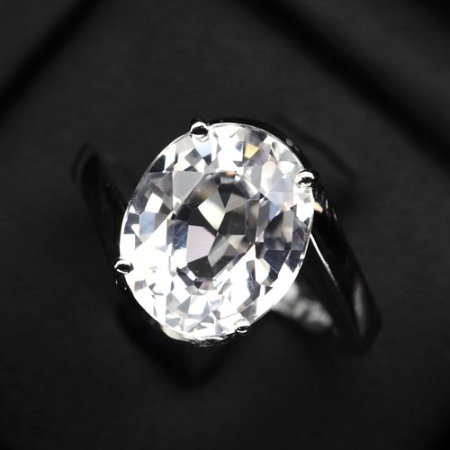 BLACK FRIDAY Colorless Sapphire Rare 6.55Ct 925 Sterling Silver