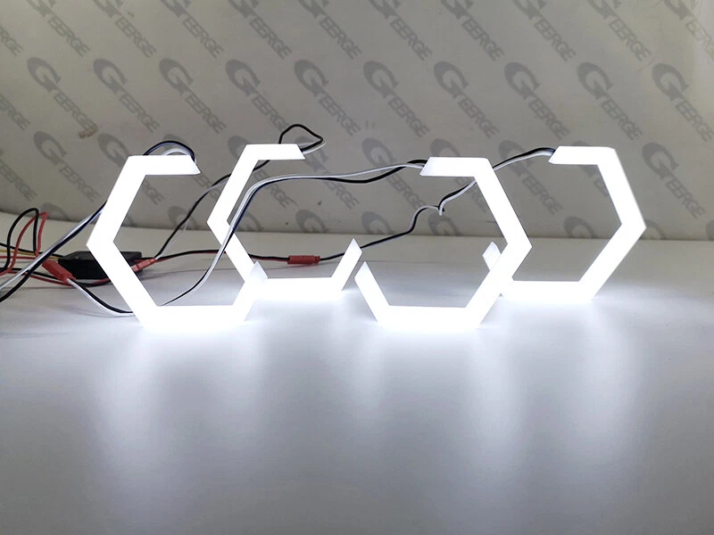 Para INFINITI G25 G35 G37 Q40 Q60 V36 Hexágono LED Ojos de Ángel Hexagonal Halo Anillos Luz Foto 3 de 4