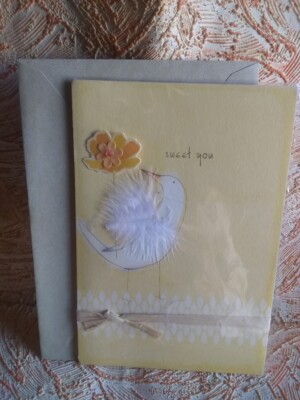 Sincere Hallmark Greeting Card Sweet You... Grateful Me White Bird & Flower
