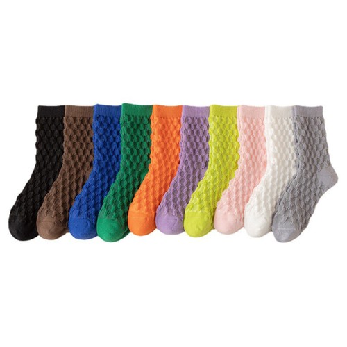 Womens Girls Socks Lot Bright Solid Colors 3d design Casual Dress Tube Socks - Picture 4 of 22