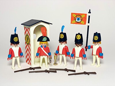Playmobil Rotmantel Königliche Hafenwache (3544) rot-weiß Vintage Wachbox