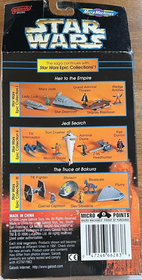 Star Wars The Truce at Bakura - Micro Machines 1996 #Galoob 66280 Sealed New! - Image 4 of 4