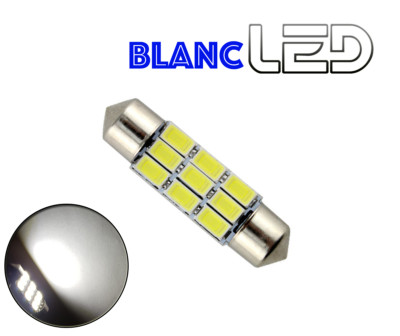 1x reinweiße LED Shuttle Birne C10W 41mm 41mm Anti Fehler Widerstände Canbus