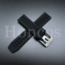 23MM RUBBER WATCH BAND STRAP FITS FOR CITIZEN NAVIHAWK ECO DRIVE WATCH BLACK S