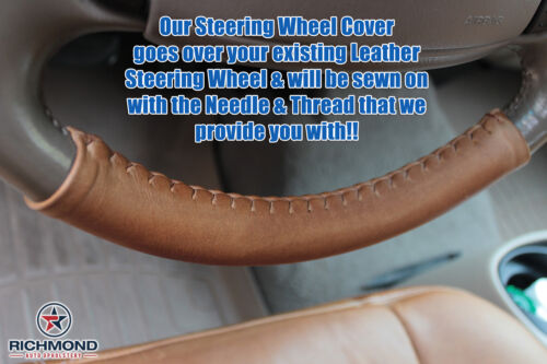 Ford F-150 King Ranch F150 2001 2003 - cubierta de cuero para el volante - Imagen 4 de 11