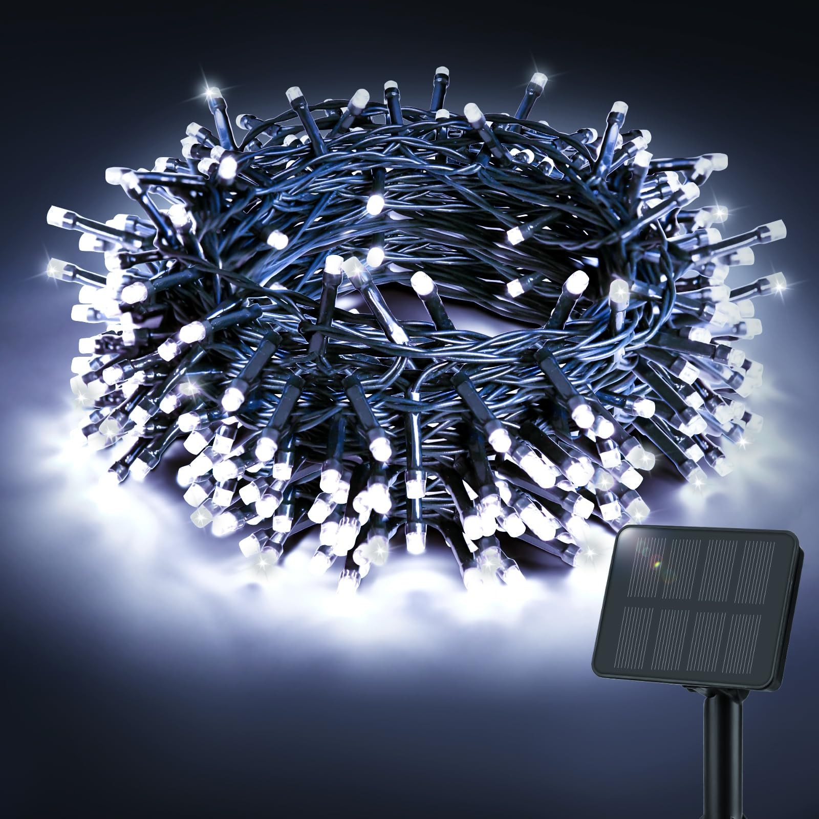 Guirlande lumineuse solaire d'extérieur 120 LED pour jardin sans prise
