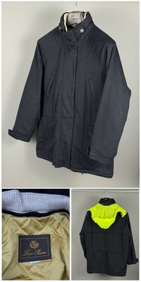 Great Vintage 100% Cashmere Mens Loro Piana Black Parka Size Small