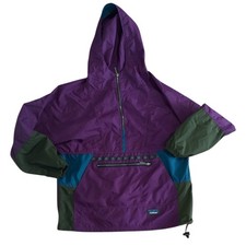 Vintage 90 s LL Bean Women's Windbreaker Aztec Anorak Pullover EUC Large
