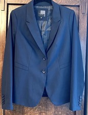 The Limited Collection Navy Blue Womens Lined 2-button Blazer. Size 4