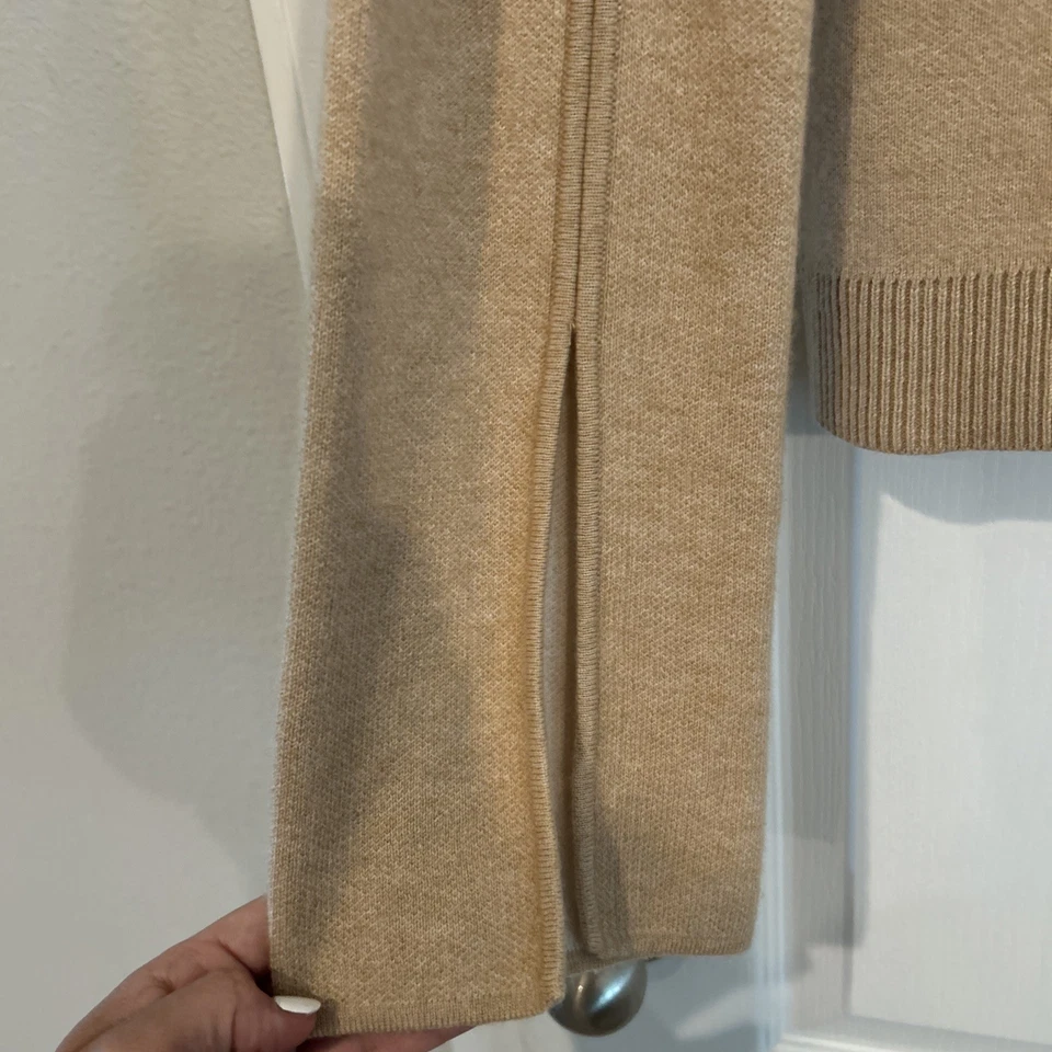 Suéter acanalado de lana de gran tamaño cachemir tostado camel Banana Republic para mujer XS Foto 2 de 4