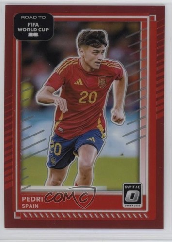 2025 Panini Donruss Road to FIFA World Cup Optic Red Prizm /199 Pedri #11 0mn9