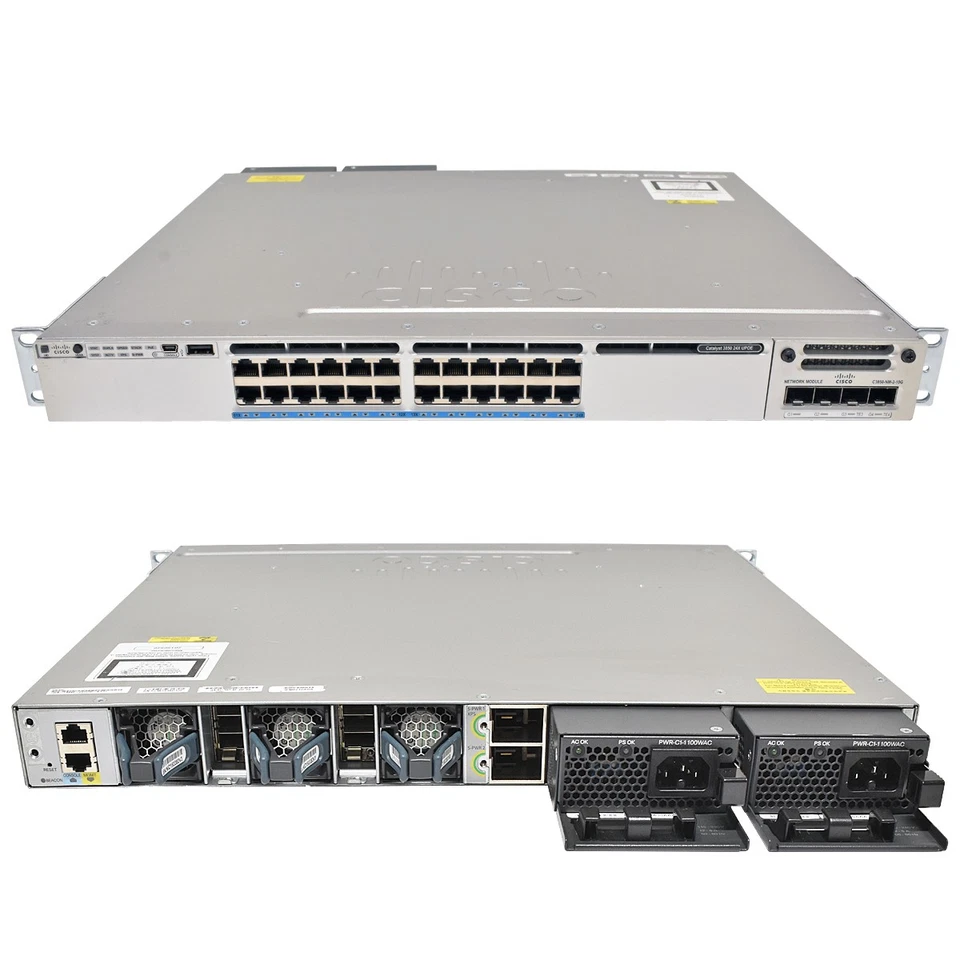Cisco WS-C3850-24XUW-S 24Port 10G UPOE Ethernet Switch + Modul + Lizenzen