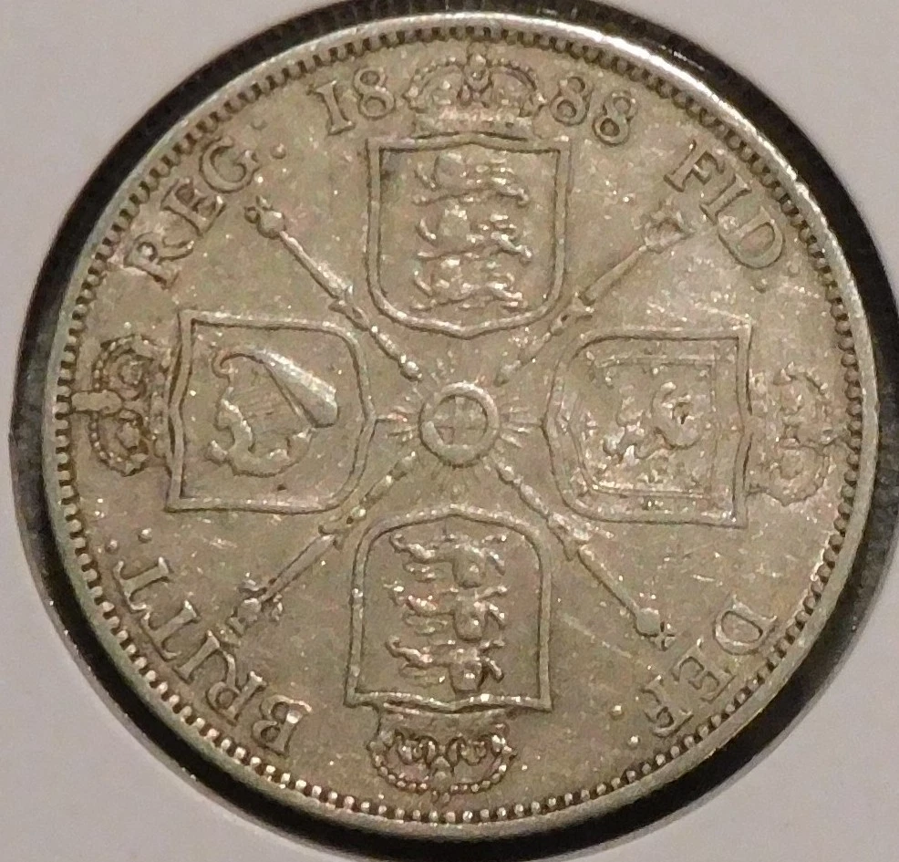 1888年 ヴィクトリア女王 銀貨 1888年 ヴィクトリア女王 銀貨 Silver