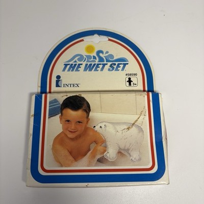 Vintage 2000 Intex The Wet Set Polar Bear Bathtub Toy Small #58590