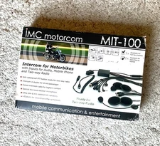 Vtg IMC MIT-100 Motorcycle Intercom Headset 2 Way Radio 6 PIN? For Most Helmets