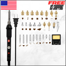 Professional Wood Burning Tool Kit Pen Adjustable Temperature Carving DIY 15PC