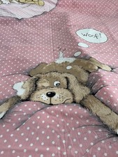 Double bedding set - Snatch - pink & white polka dot with doggie - used