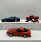 Vintage Gobots Red Corvette, Blue Japan, Small truck, Tonka Action Figures.  D1