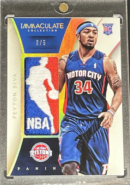 2013-14 Peyton Siva Pistons Louisville NBA Immaculate Rookie Logo Logoman #3/5