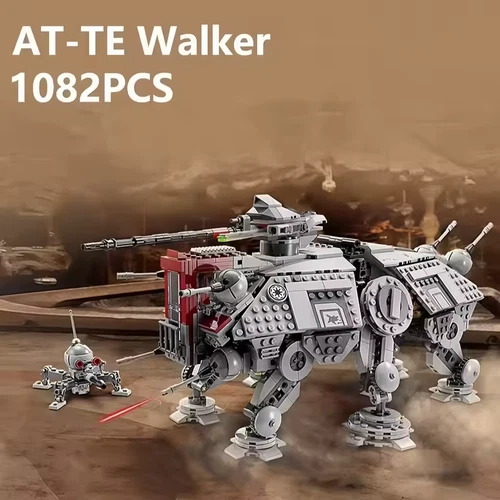 CUSTOM STAR WARS LEGO, AT-TE Walker, Fan Made Clone Wars Lego Set, 1082 Pieces