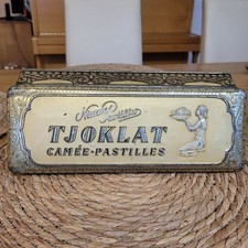 Vintage Tjoklat Camee Pastilles Blechdose Tin 29 x10 x 5 cm