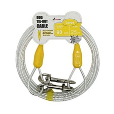 25ft Reflective Tie-Out Cable for Large Dogs Up to 90 Pounds