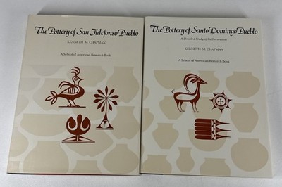 Native American Pottery BOOK LOT of 2 Santo Domingo Pueblo San Ildefonso HC DJ
