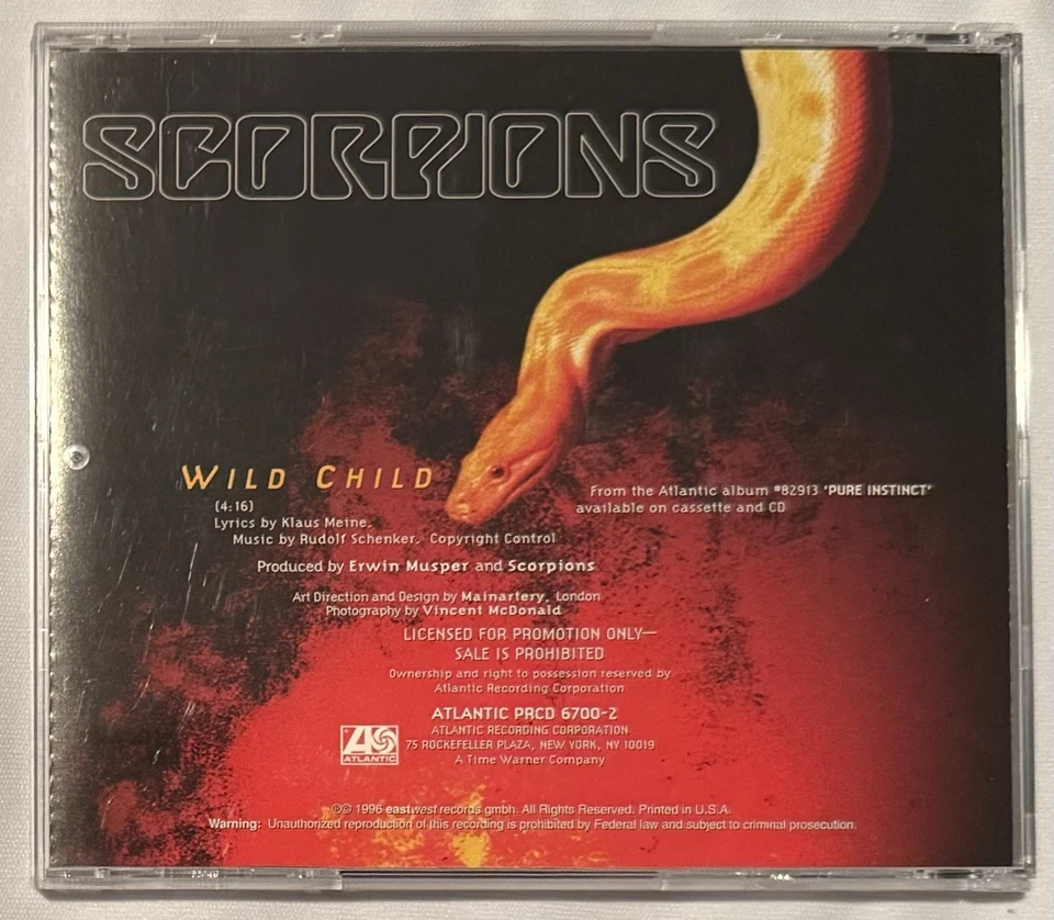 Scorpions - Wild Child Single, Promo - PRCD 6700-2 - Image 2 of 2