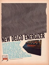 1966 Delco Energizer Battery Print Ad – Full Page GM Automotive Power Vintage