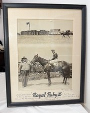Vintage original Bert Morgan Royal Ruby Jamaica horse racing Jockey photograph