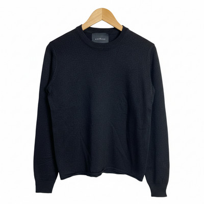 John Richmond Damen Strickpullover Schwarz Gr. L Lurex Glitzer Rundhals