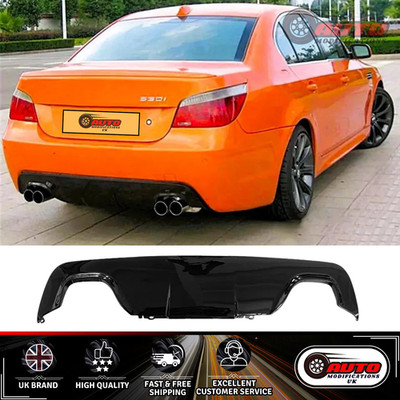 BMW 5er M5 E60 M Sport Glanz Schwarz Heckschürze Diffusor Quad Exit 2003-10