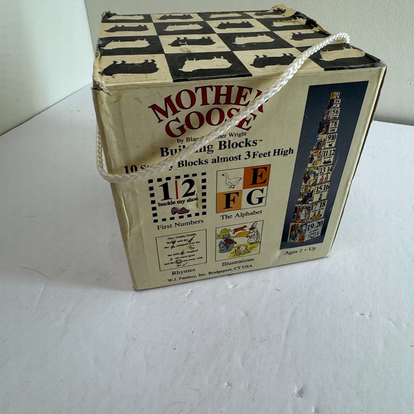 Mother Goose Building Blocks Set 1995 WJ Fantasy Stacking Nesting Blocks Kids