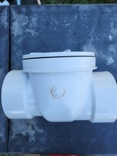 NEW CANPLAS 3284 Backwater Valve, 4 in Connection, Hub, PVC 3284 *Free Shipping*