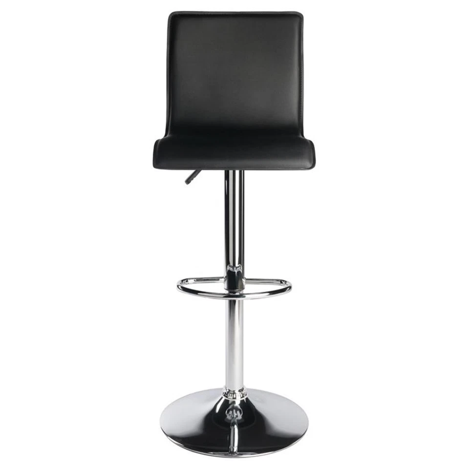 Winsome Spectrum 30.9"H Adjustable L-Shape Air Lift Metal Stool in Black - Image 3 of 4