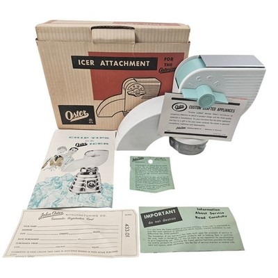 Oster Icer Attachement Model 433 01 For Osterizer 403 410 442 Vintage NOS