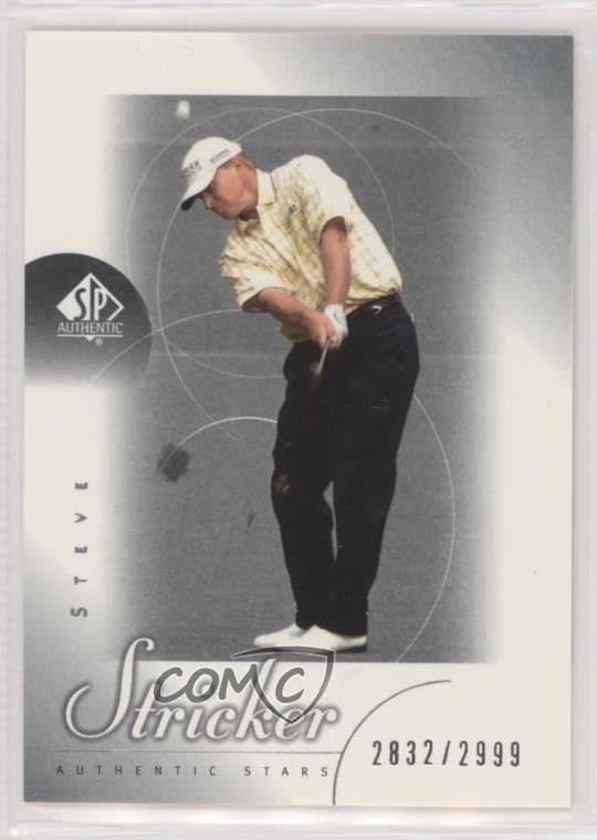 2001 SP Authentic Authentic Stars 2832/2999 Steve Stricker #52 Rookie RC 0s55