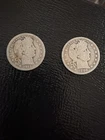 Barbar Quarters Lot Of 2 - 1908-O & 1912. 90% Silver