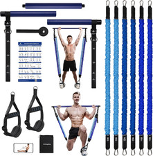 Upgraded Pilates Bar Kit with Resistance Bands for Full-Body Home Workouts