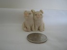 2 Minature Piggies Sitting Side by Side Figurine — photo 1