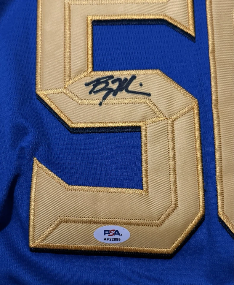 Bryce Miller Signed Autograph Seattle Mariners City Connect Jersey #50 PSA COA - Image 2 of 3