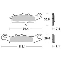 BeläGe Bremse Racing SBS 801 Rsi Kawasaki KFX R (Ksf450) 450 2007 2012