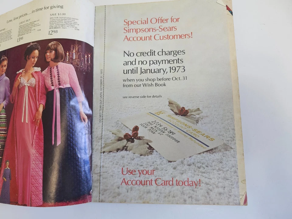 VINTAGE 1972 SIMPSONS SEARS CHRISTMAS WISH BOOK CATALOG WISHBOOK RARE - Image 4 of 4