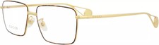 BRAND NEW Gucci GG0439O 006 Gold Eyeglasses 55-15-145 w/Case